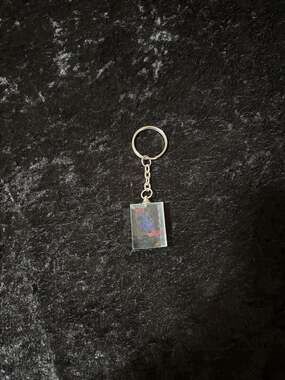 Indianapolis Racing Car Keychain Clear Acrylic